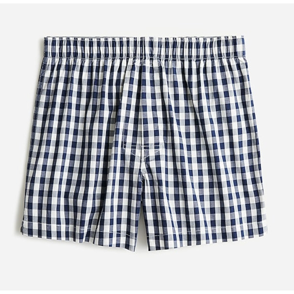 NWT J. Crew Patterned Boxers S Van Buren Gingham Blue Plaid Men's J.Crew BW438 - Picture 1 of 3